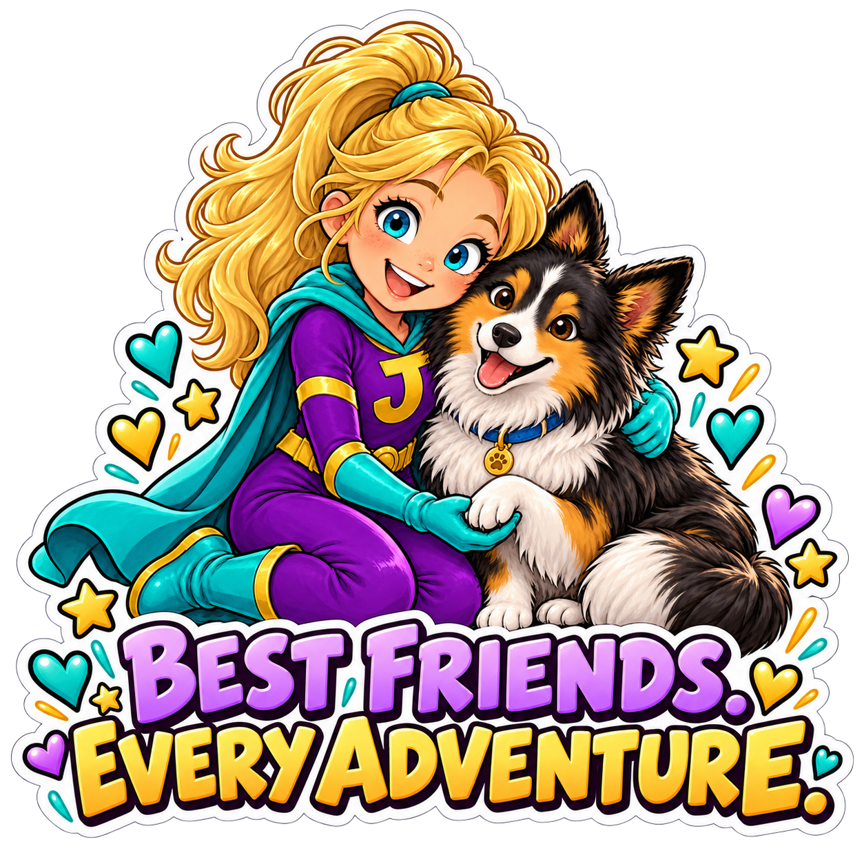 Josi & Lope friendship sticker: BEST FRIENDS. EVERY ADVENTURE.